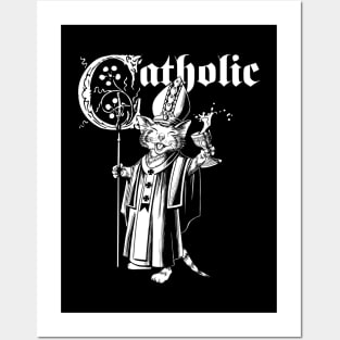 Cat Catholic cat Posters and Art